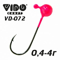 Джиг крашеный "Шар UltraLight", кр-к Vido Craft VD-072 (BN), 09-флуор. розовый