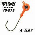 Джиг крашеный "Шар", кр-к Vido Craft VD-079 (BN), 03-флуор. оранжевый