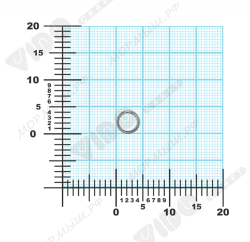 Кольцо заводное Flat Double Ring, 10 шт/уп (4,5*0,5 мм AISI304, (10 шт/уп))