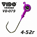 Джиг крашеный "Шар", кр-к Vido Craft VD-079 (BN), 06-флуор. фиолетовый