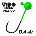Джиг крашеный "Шар UltraLight", кр-к Vido Craft VD-072 (BN), 07-флуор. зеленый
