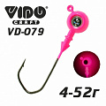 Джиг крашеный "Шар", кр-к Vido Craft VD-079 (BN), 14-люминофор флуор. розовый